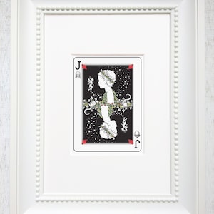Peter pan art, playing card art, perer pan, the boy who wouldn&#39;t grow up, fairytale art, graphic art, playing card art print