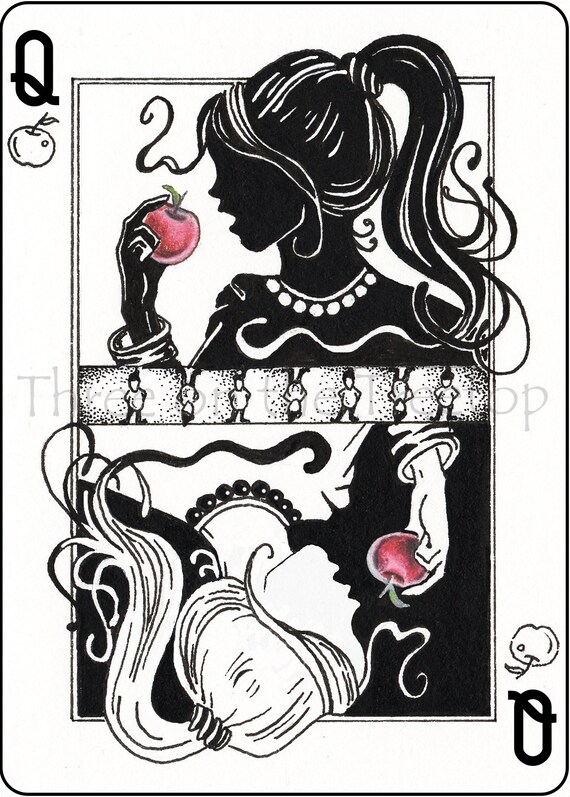 Snow White Art, Snow White Poison Apple Art Print, Fairy Tale