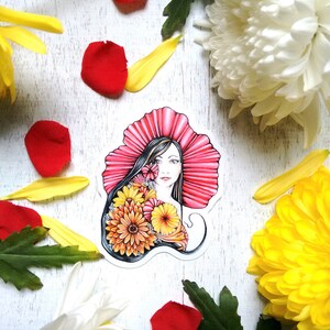 Art Sticker, sticker fine art, fine art sticker, art nouveau sticker, vinyl sticker, sticker illustration, custom sticker, woman sticker