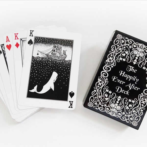 Fairy Tale Playing Card Deck, Playing Cards, Art Playing Cards, Playable Card Deck, Ink Art