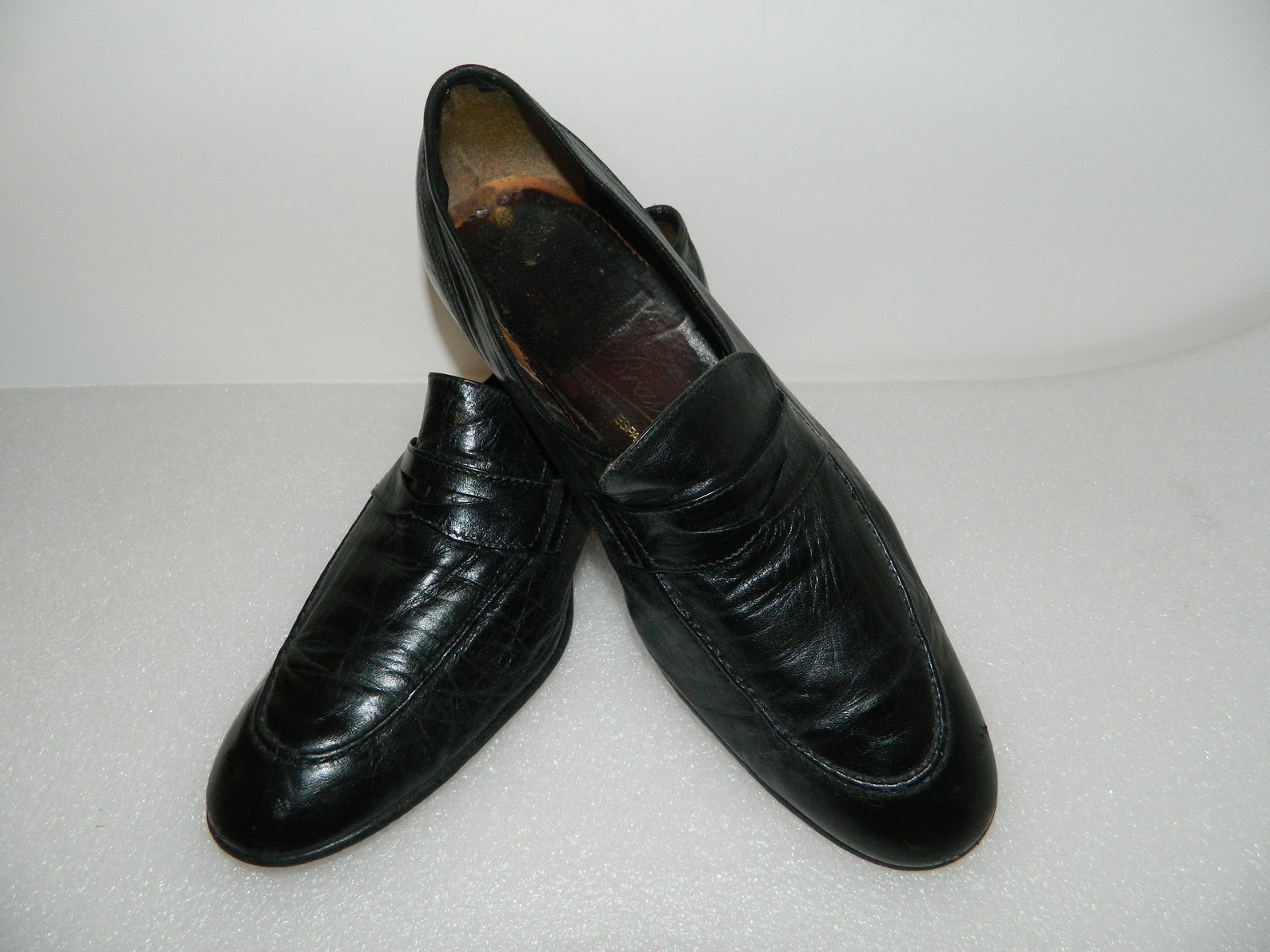 Vintage Pair of Men's Black Leather Luxury YANKO Slip on | Etsy