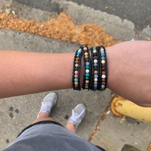 Mixed Stone Wrap Bracelet / Chan Luu Style Wrap Bracelet / Energy Bracelet / Healing Crystal Bracelet / Chan Luu Bracelet / Chakra Bracelet