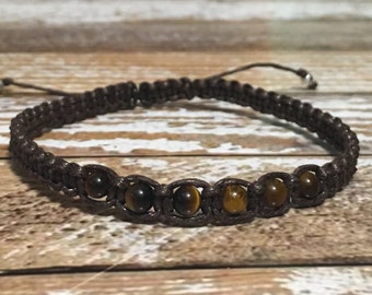 Tijgeroog-armband / chakrahealing sieraden / bescherming en vertrouwen edelsteenarmband / aardingsarmband kristal
