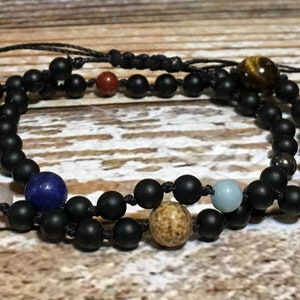 Sonnensystem Armband / Sonnensystem Schmuck / Heilkristall Armband / Galaxy Armband