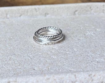 Sterling Silver Stacking Ring / Handmade Minimalist Band / Dainty Everyday Jewelry / Simple Silver Rings for Layering
