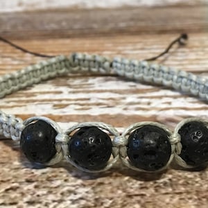 Lava Rock Bracelet / Healing Crystal Bracelet / Essential oil diffuser bracelet / Mens Bracelet / Healing Bracelet / Lava Rock