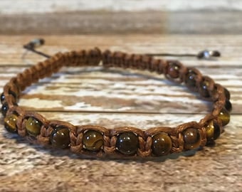 Tijgeroog-armband / chakra-healingsarmband / beschermingsedelsteensieraden / aardingskristallen armband voor balans en kracht