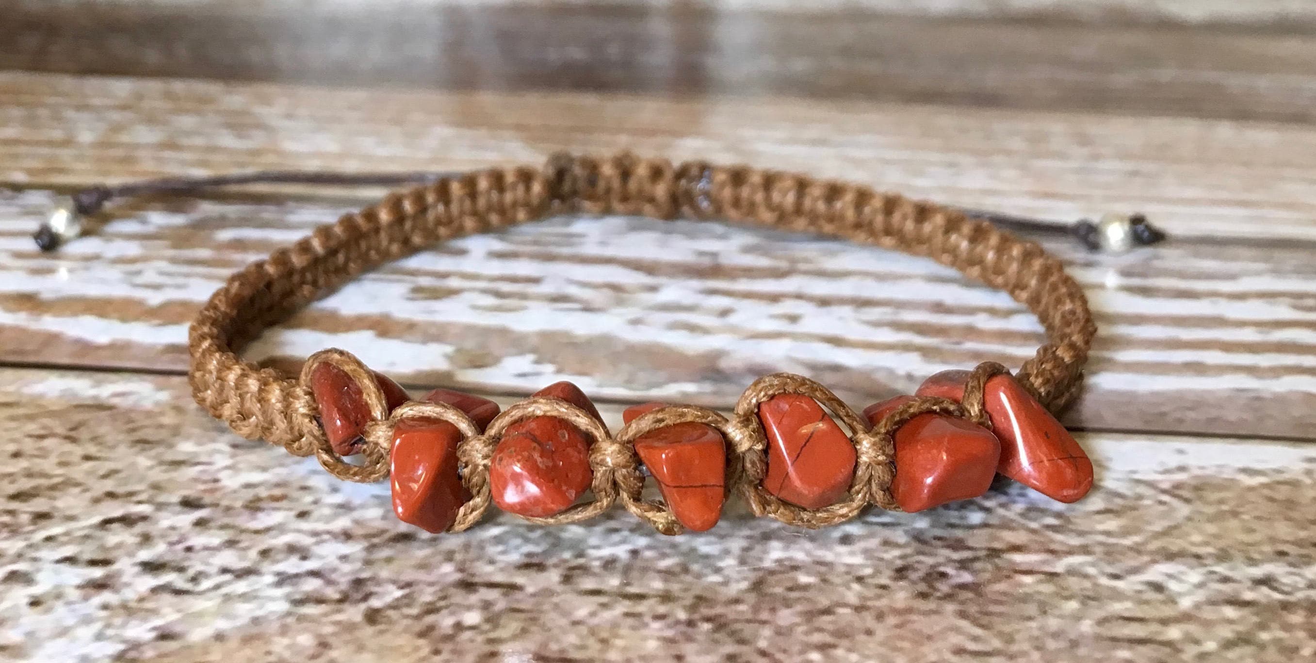 bracelet jaspe rouge - Pierre d'ancrage et de protection