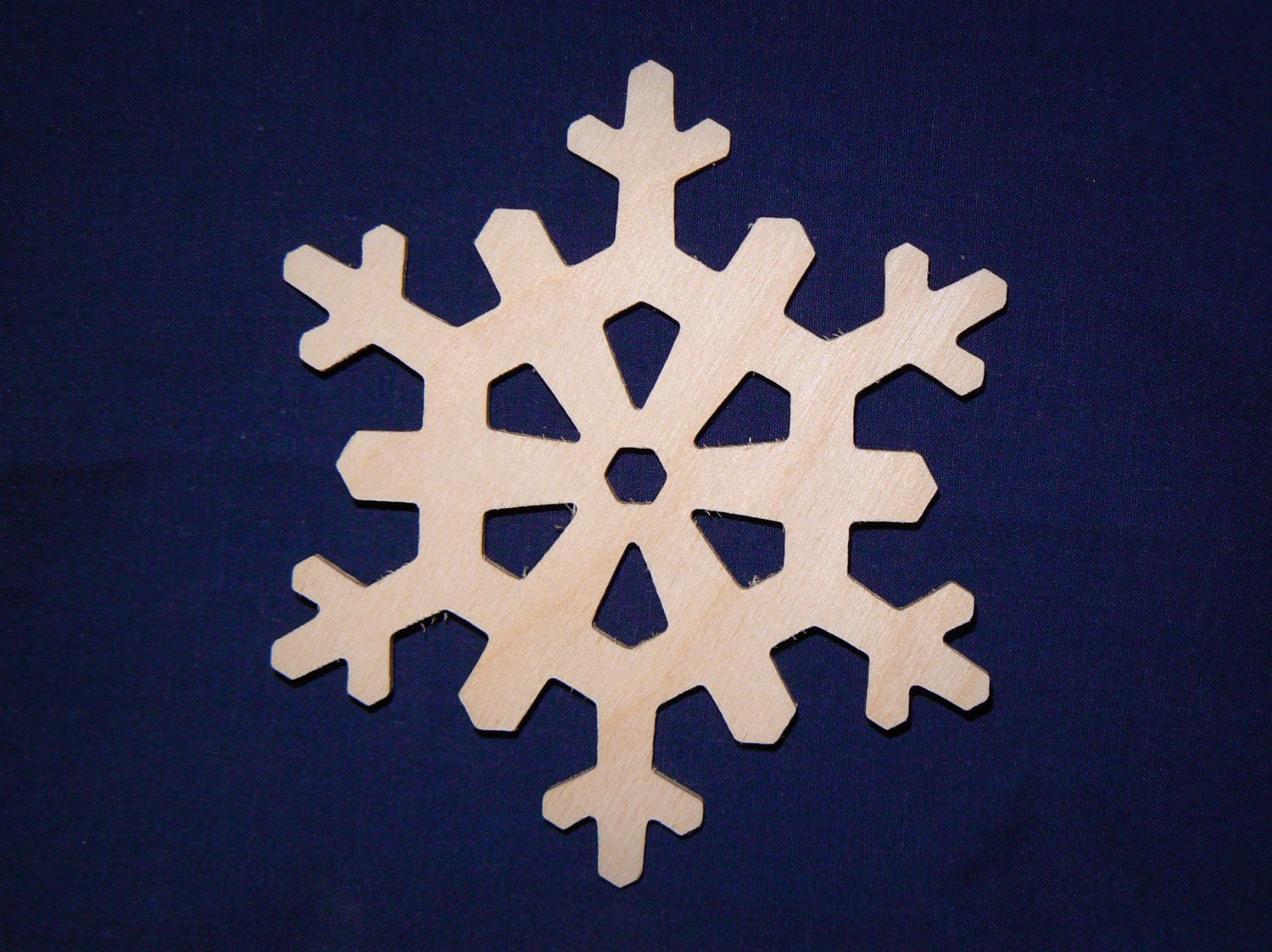 4 Wood Snowflake Cutout Wooden Snowflake Shapes Etsy