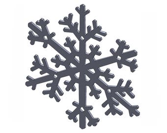 8" Snowflake - DXF And STL Files - Vector Graphics And Model For CNC Router, Laser Engraver, 3D Printer, Or Plasma Cutter