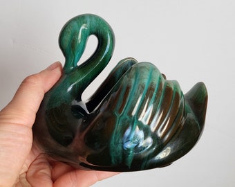 Vintage Swan Flower Pot // Blue Mountain Pottery // Canadian Art Pottery