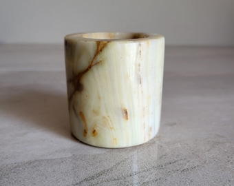 Natural Onyx Votive Tealight Candle Holder ~ Vintage Home Décor