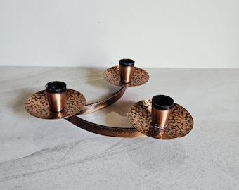 Vintage Copper Candleholder ~~ Fantasy Copperware ~~ Copper Home Decor