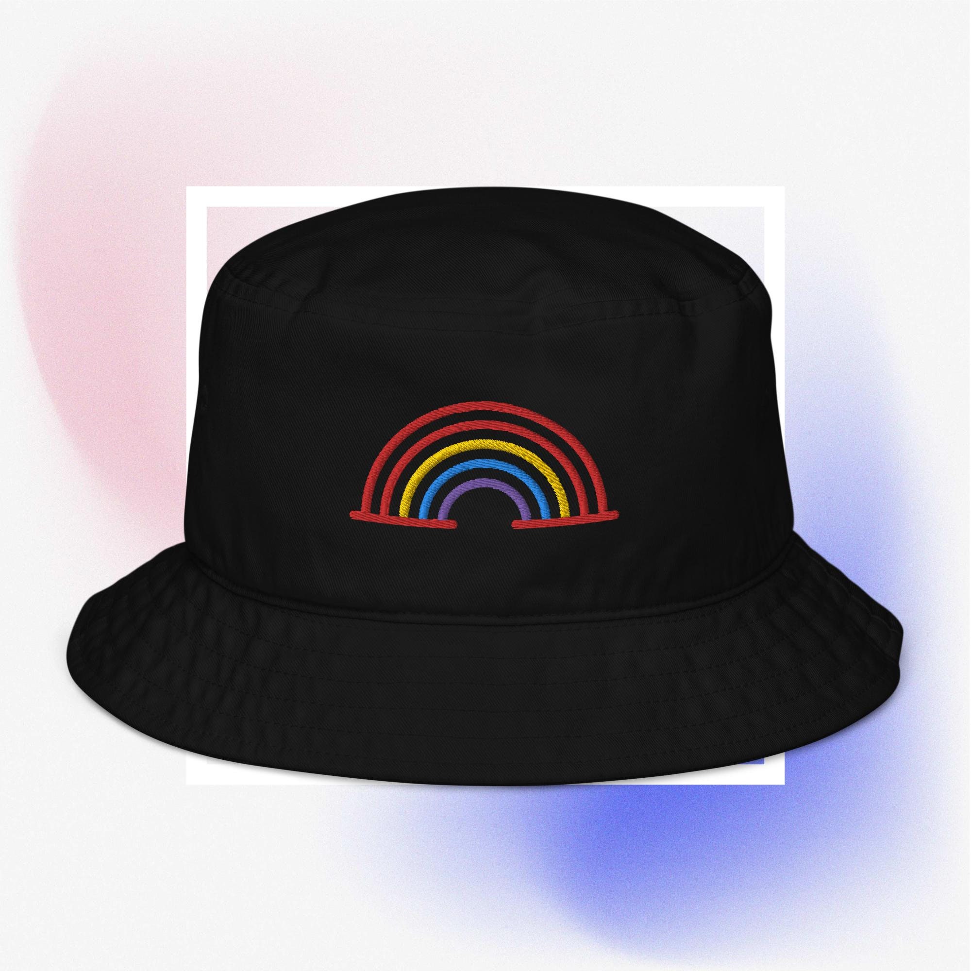 Organic Bucket Hat (4 Colors) | Embroidered Rainbow II - Etsy Organic Bucket Hat (4 Colors) | Embroidered Rainbow II - Etsy