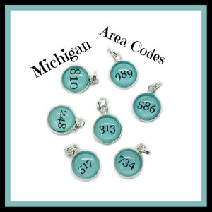 Mini Charms You Choose Your Area Code