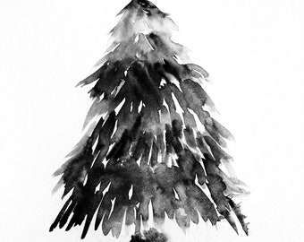 Christmas Pine B&W