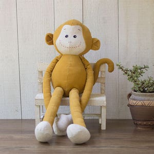 Hugging Monkey PDF sewing patterns & tutorials Stuffed animals DIY projects Gift ideas fabric toys E-patterns Softies image 4