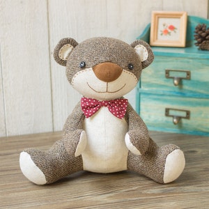 Animale di peluche - Nosy Teddy Bear Modelli di cucito e tutorial / giocattoli in tessuto / modelli a download istantaneo / Softies