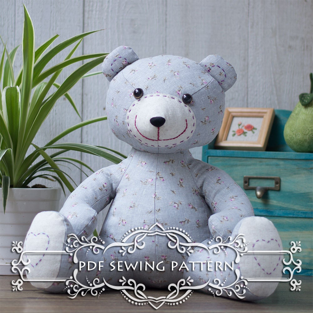 Classic Vintage Teddy Bear Pattern For Sewing Teddy Bear Sew