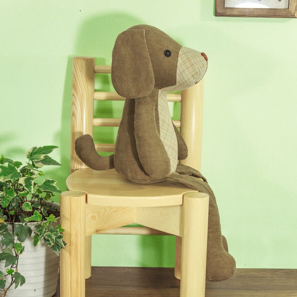 Gevulde puppyhond - pdf-naaipatroon en tutorial / knuffel / knuffel / speelgoed / doe-het-zelfpatroon