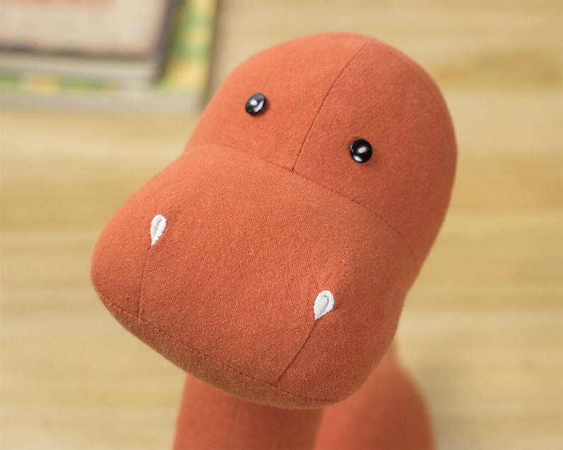 Stuffed dinosaur PDF Sewing Pattern & Tutorial Homemade image 4