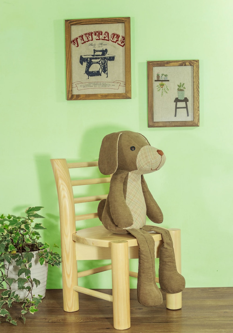 Stuffed Puppy Dog - PDF sewing pattern & tutorial / stuffed animal / softie / toy / DIY pattern image 3