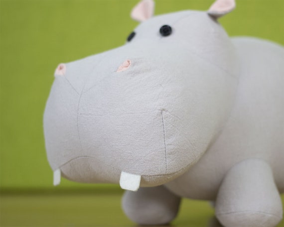 Stuffed Animal Hippo PDF Sewing Pattern & Tutorial Sewing Project Pattern Plush  Toy Pattern Homemade Gift Idea How to Sew a Toy (Instant Download) 