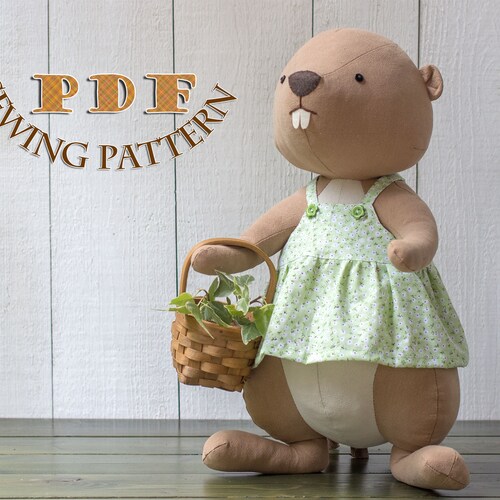 stuffed groundhog dog toy