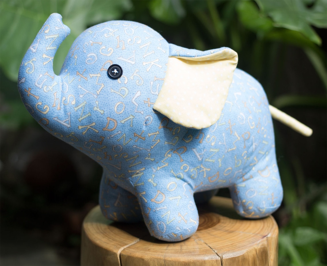Stuffed Elephant PDF sewing pattern & tutorial stuffed | Etsy