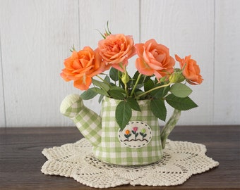 Fabric Watering Can - PDF Sewing Pattern & Tutorial |How to sew a fabric pot | Cloth flower holder | DIY Sewing project | Homemade gift idea