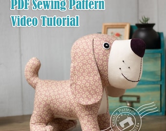 Stuffed animal - Standing Puppy Dog | PDF Sewing patterns & Tutorials | fabric toys | instant download |Gift ideas | Softies