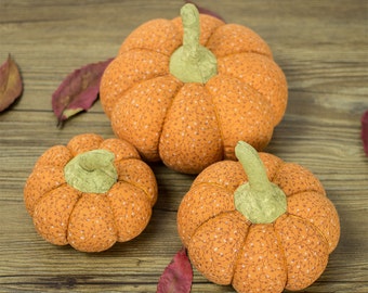 Stuffed Pumpkin Pincushion | PDF sewing patterns  tutorials | Fabric toys | softies | gift ideas | DIY | Instant downlaod patterns |