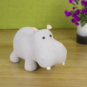 Stuffed animal - Hippo PDF Sewing Pattern & Tutorial | Sewing project pattern | Plush Toy pattern | Homemade Gift Idea | How to sew a toy