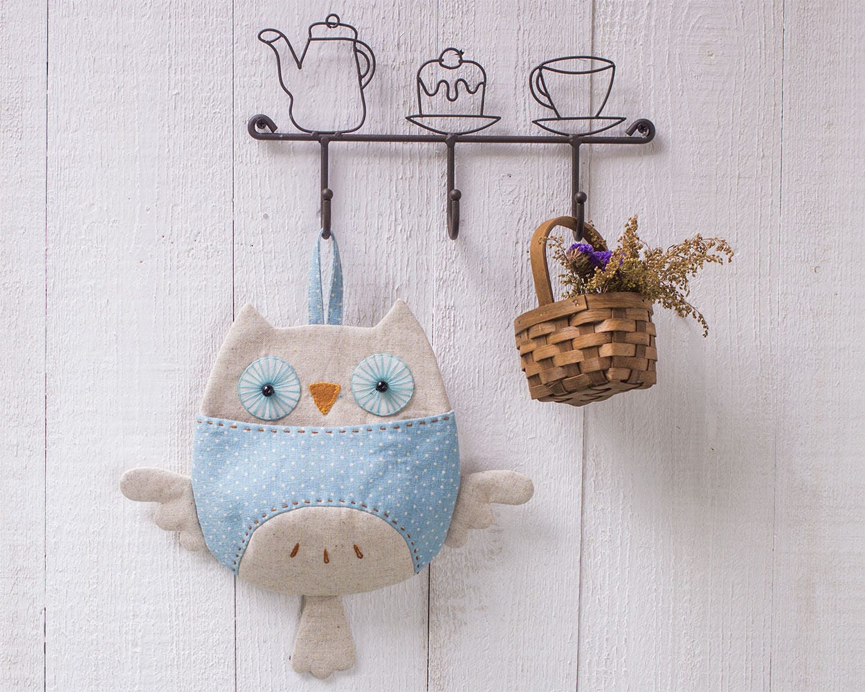 動物の形をした壁掛けポケットオーガナイザー - PDF 縫製パターン