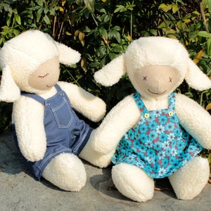 Lamm - PDF-Schnittmuster Nähanleitung Softie Stofftier Stofftier Puppe