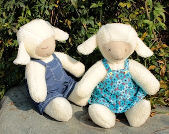 Lamb - PDF sewing pattern & tutorial softie stuffed animal toy doll