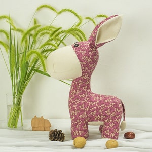 Stuffed Animal - Donkey | Burro PDF sewing pattern & tutorial | fabric toys | softie | DIY project | downloaded pattern