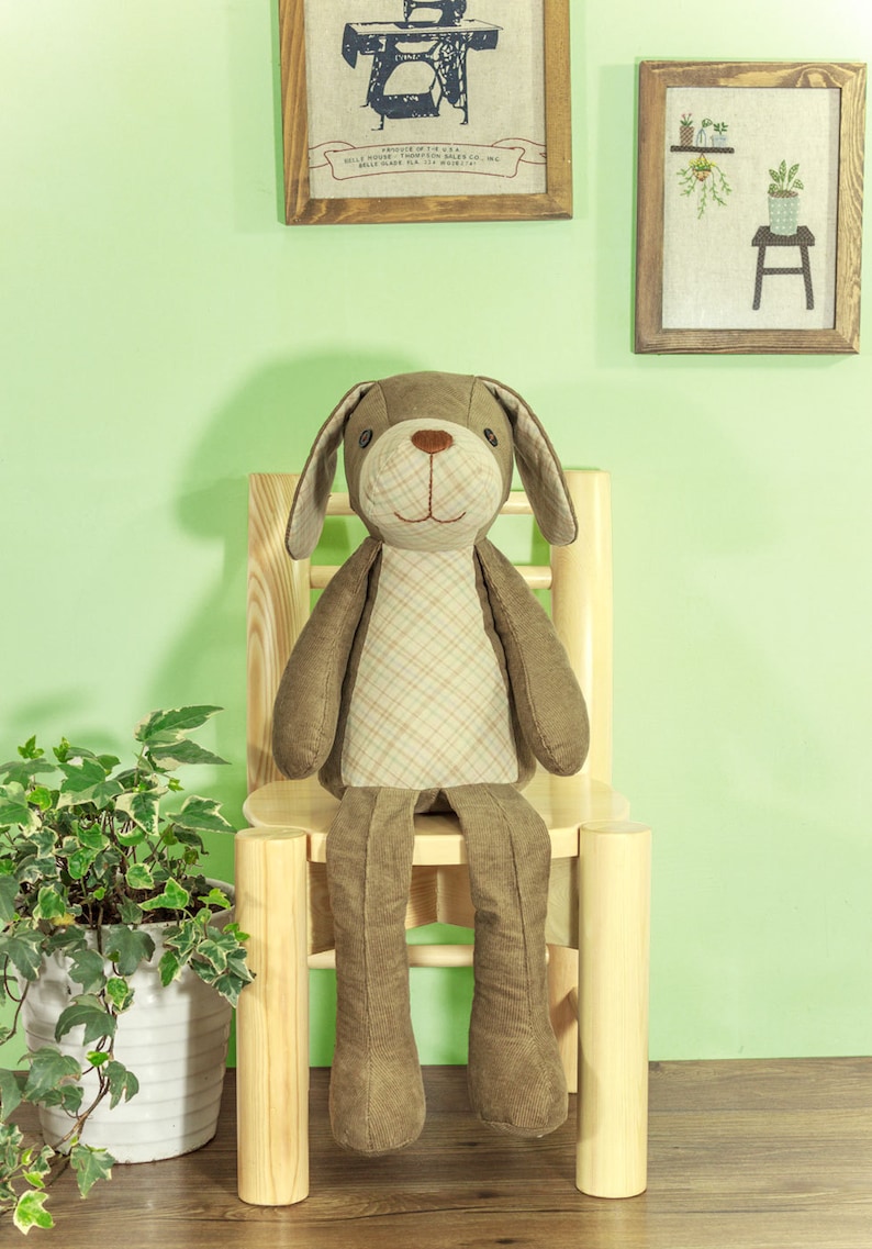 Stuffed Puppy Dog - PDF sewing pattern & tutorial / stuffed animal / softie / toy / DIY pattern image 4