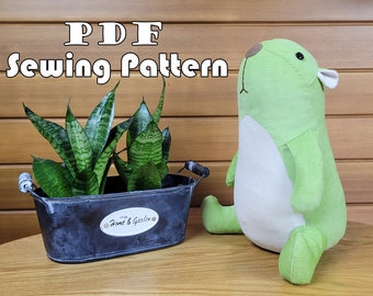 Peanut Bear PDF Sewing Pattern & tutorial | stuffed animal teddy bear sewing project handmade homemade gift ideas plush toys softies