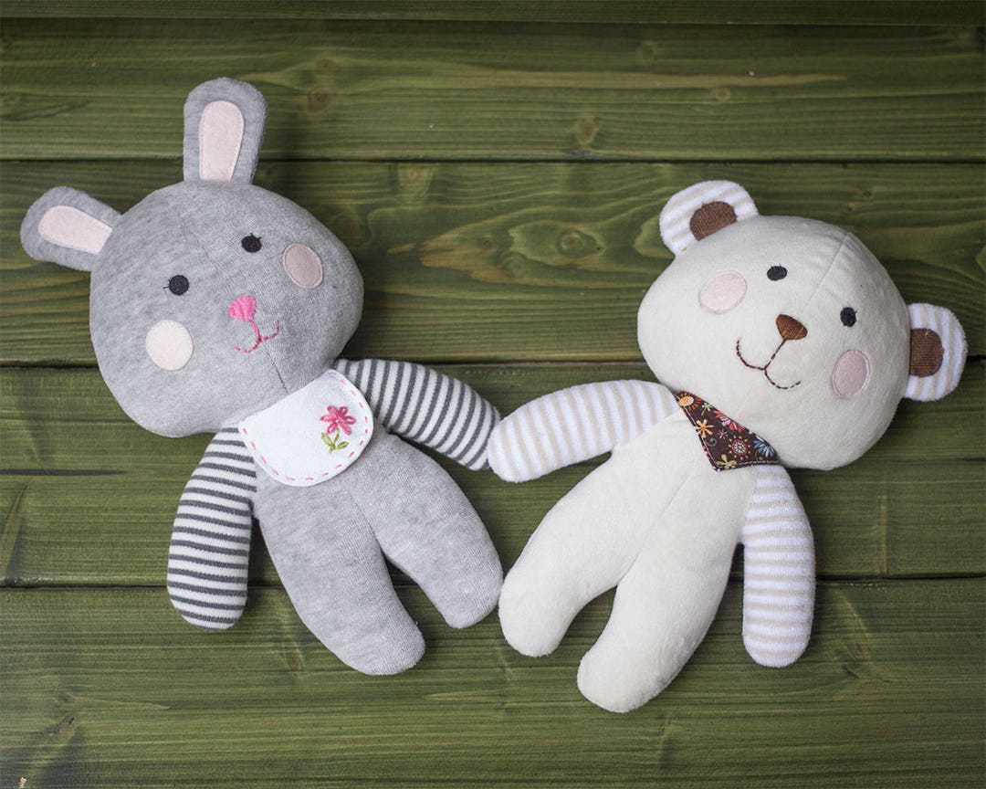 easy-stuffed-bear-and-bunny-pdf-sewing-pattern-tutorial-plush-toy-pattern-stuffed-animals-fabric-toys-softies-etsy