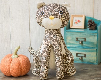 Stuffed Cat - PDF Sewing Patterns & Tutorials / stuffed animals / softies /fabric toys / kitten / kitty pattern/ Instant downlaod