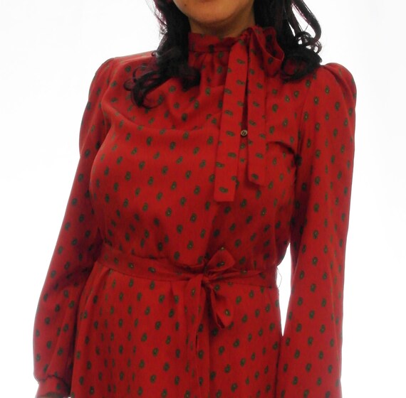 Red Vintage Secretary Dress,1950s,1960s,1970,1980… - image 4