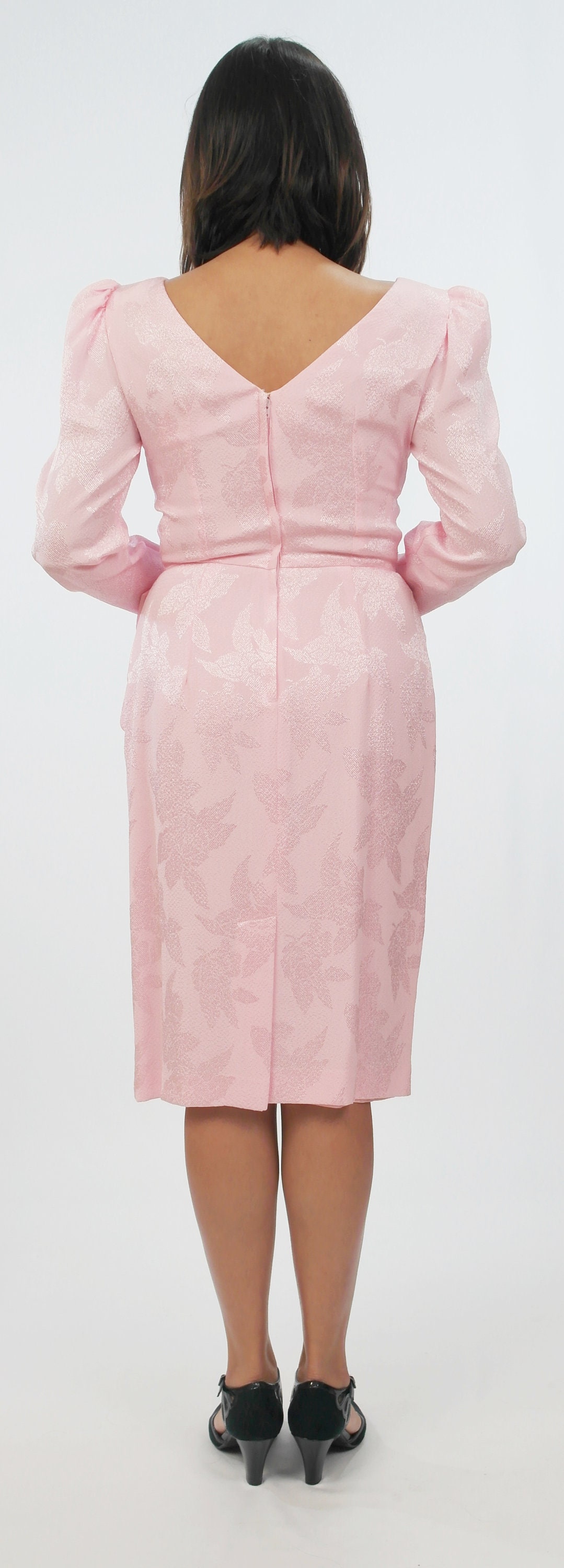 Vintage Pink Flower Crinkle Dress main image 0