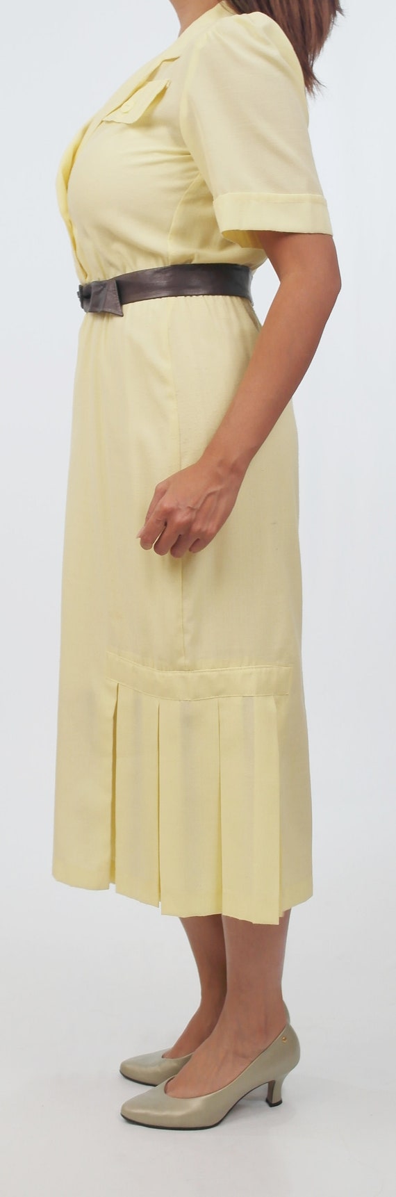 Vintage Light Yellow Dress,Retro,Pin-up,Rockabill… - image 4