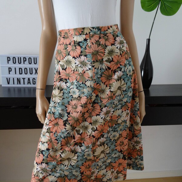 falda floral vintage talla 34 - uk 6 - us 2