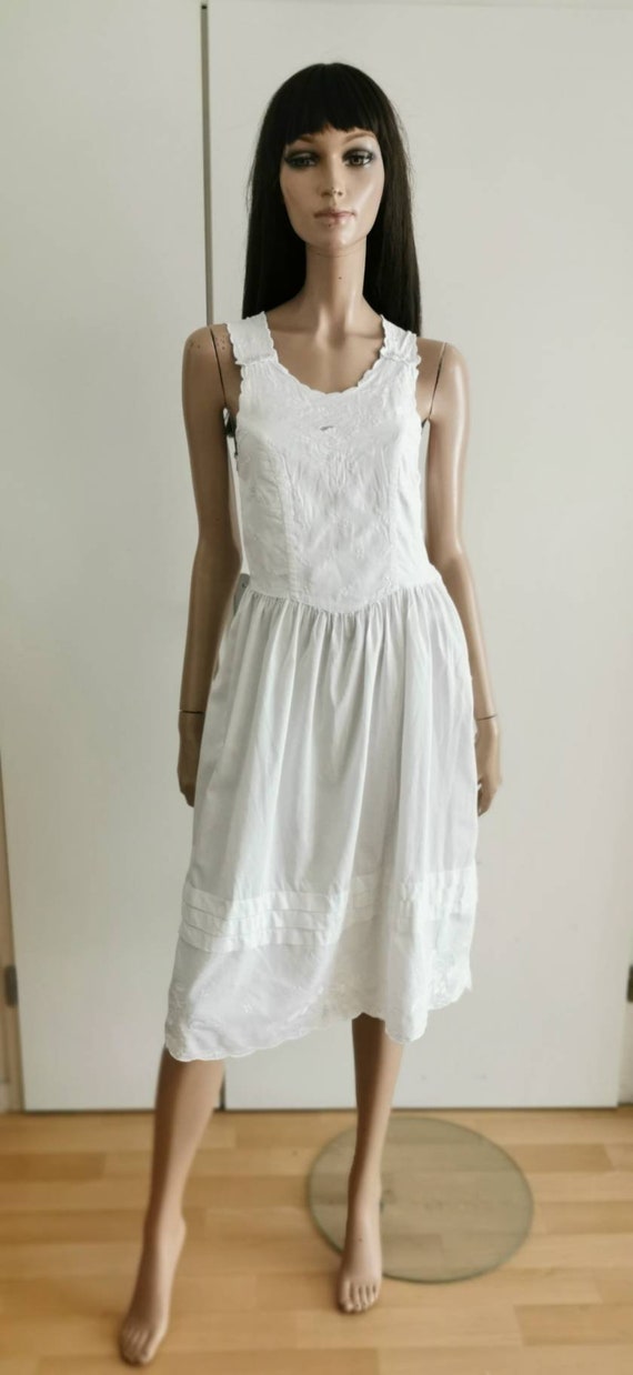 Rene DERHY XS size white vintage dress