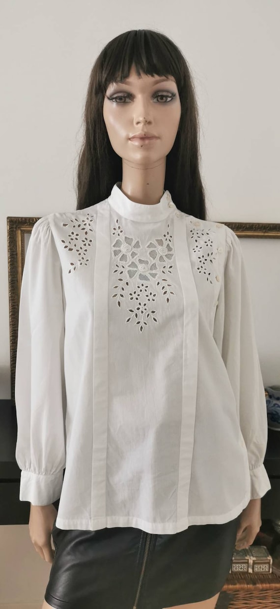 Rene DERHY white re-shirt opening side size 38 - u
