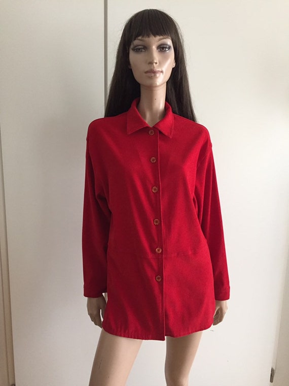 JP Mode Paris Red Vintage Jacket Size 40/42 Uk 12/14 / Us 