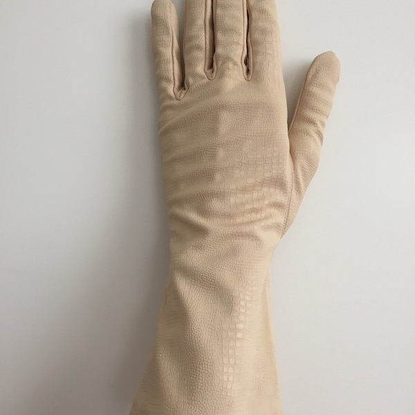 Paire de gants Ariane beige vintage taille 8