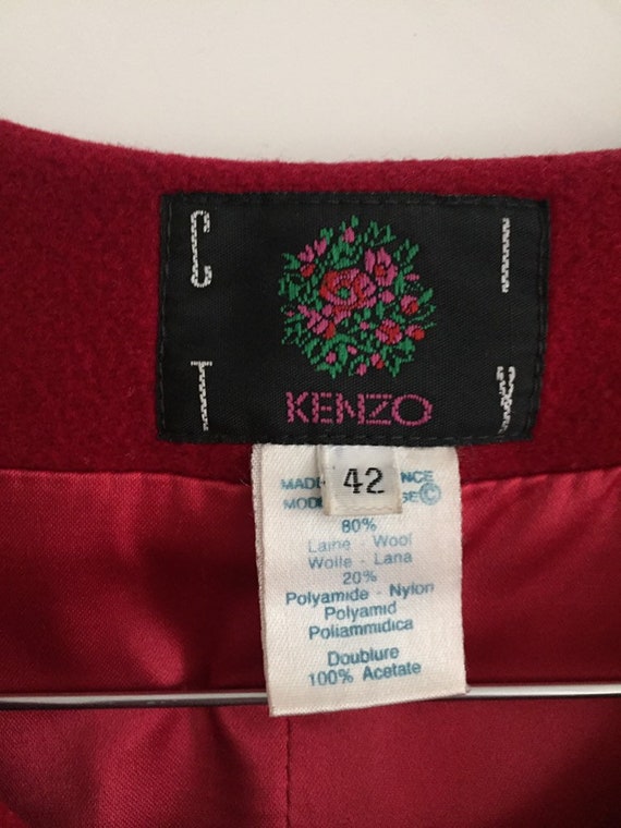 Vintage jacket KENZO red embroidery colorful flow… - image 9